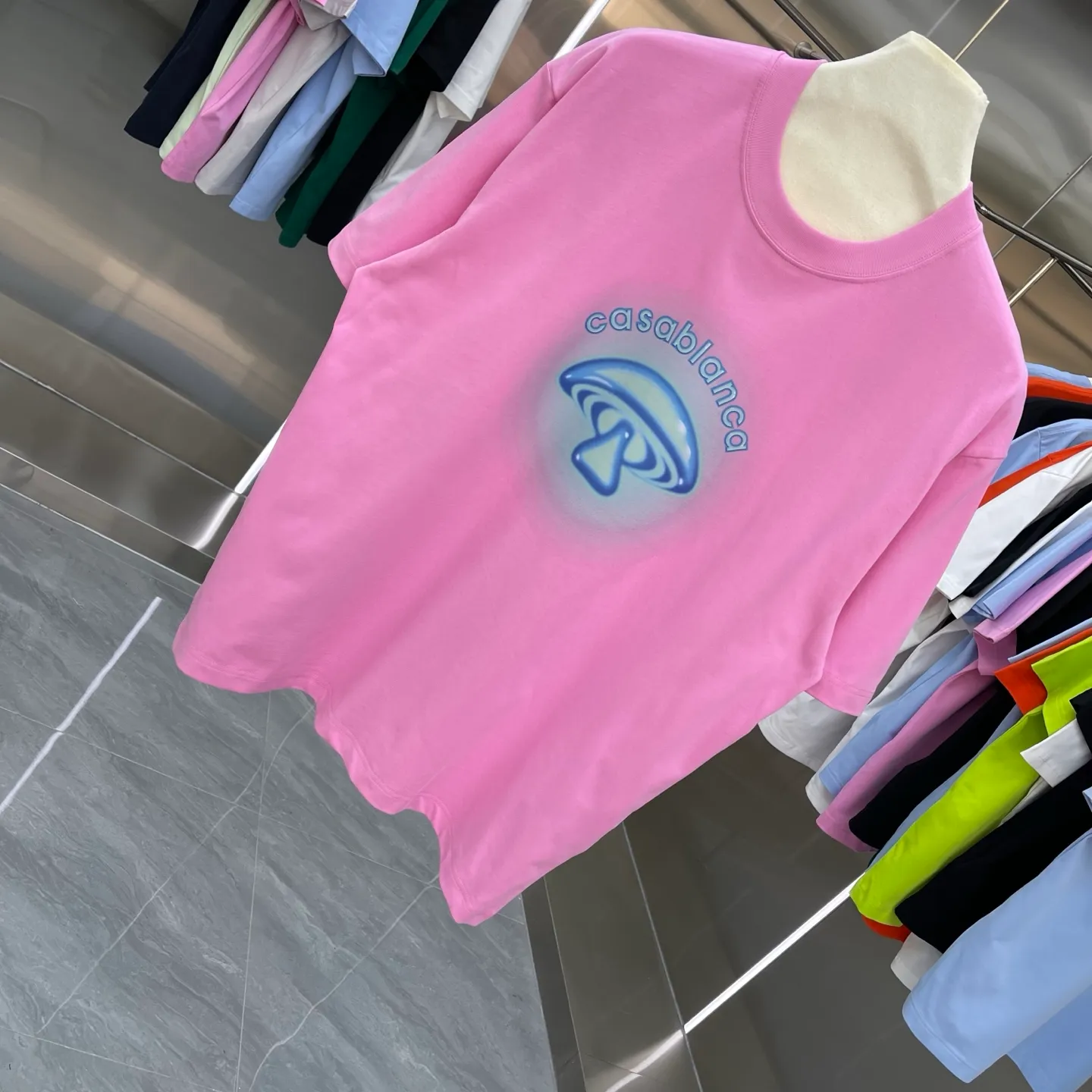 New Arrival Casablanca Classic Series T ～ ， ， 。 ， Classic ， In Stock ！ ：White Black Light Green Blue （5 ） Size：S M L XL XXL